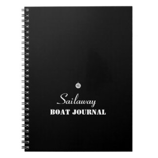 Journal de bord de bateau nautique noir et blanc p