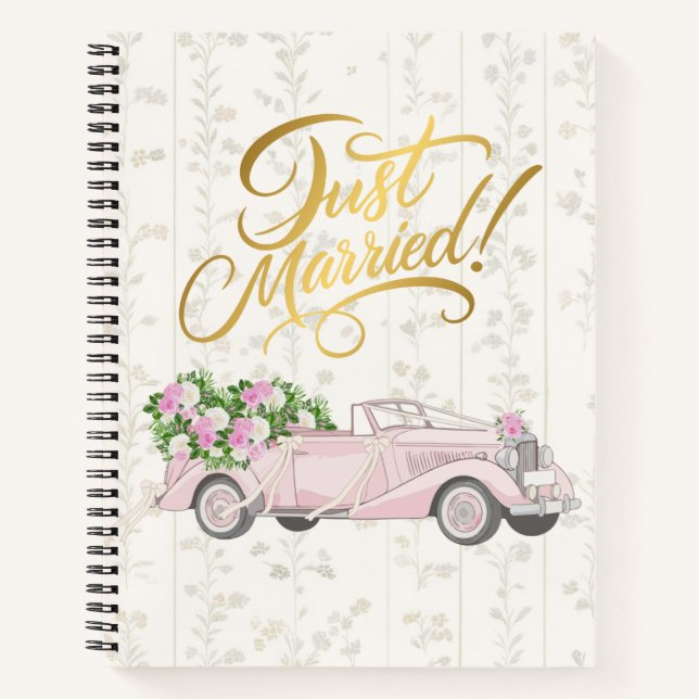 Journal de cahier vintage | juste mariés (Devant)
