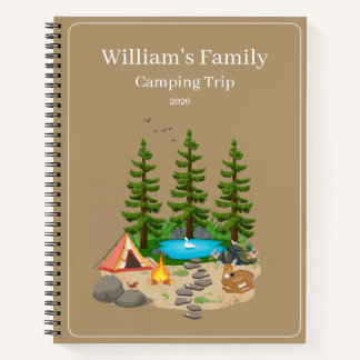 Journal de camping avec illustration de camping