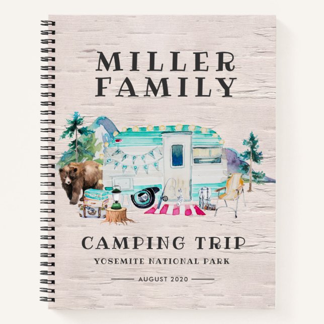 Journal de camping | Journal de road-trip personna (Devant)