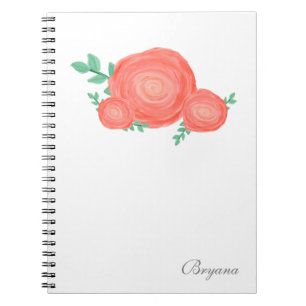 Journal de Carnet des fleurs orangées peintes