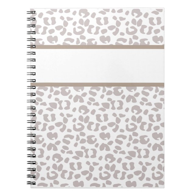 Journal de Carnet personnalisé Empreinte de léopar (Devant)