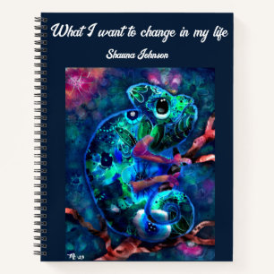 Journal de changement personnalisé avec art camélé