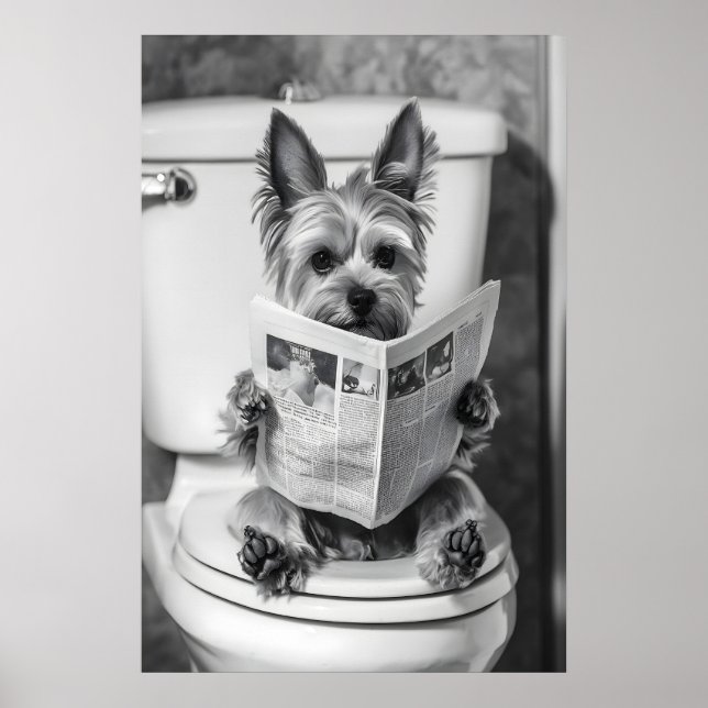 Journal de chien Yorkie Art, Impression de salle d (Devant)