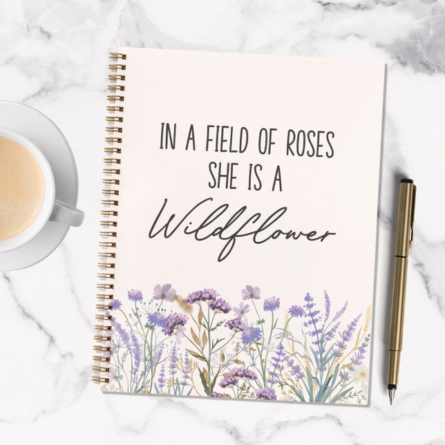 Journal de citation de prairie de fleurs sauvages  (In situ marble table)