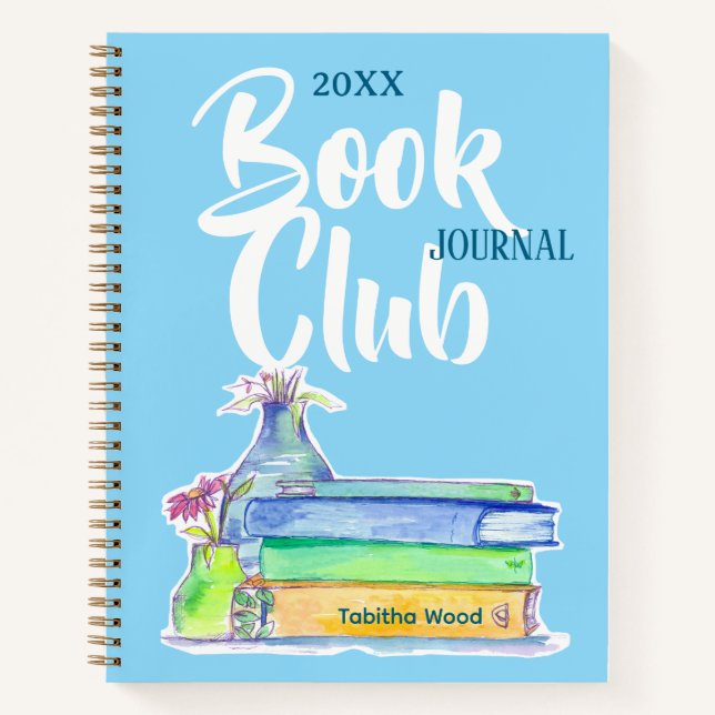 Journal de Club de Lecture Personnalisé Fleurs Ble (Devant)