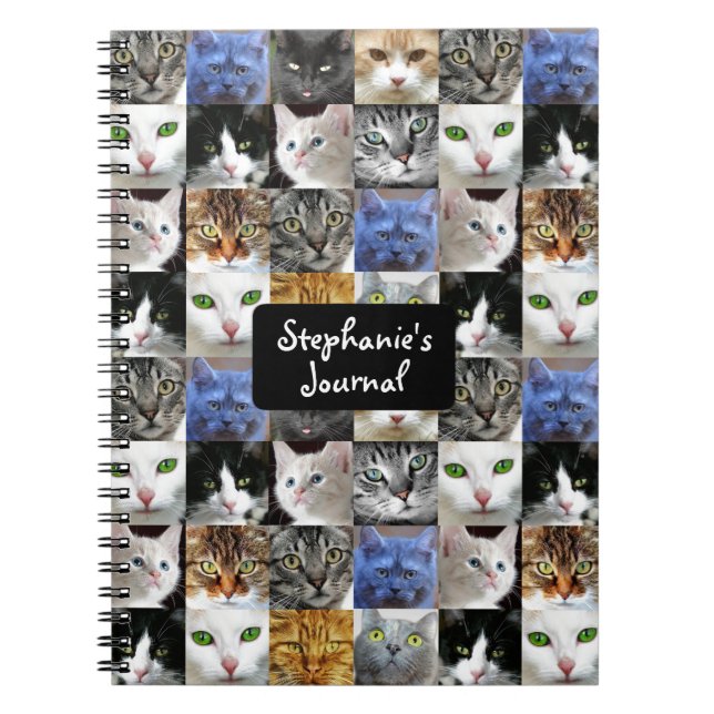 Journal de collage de chat personnalisé (Devant)