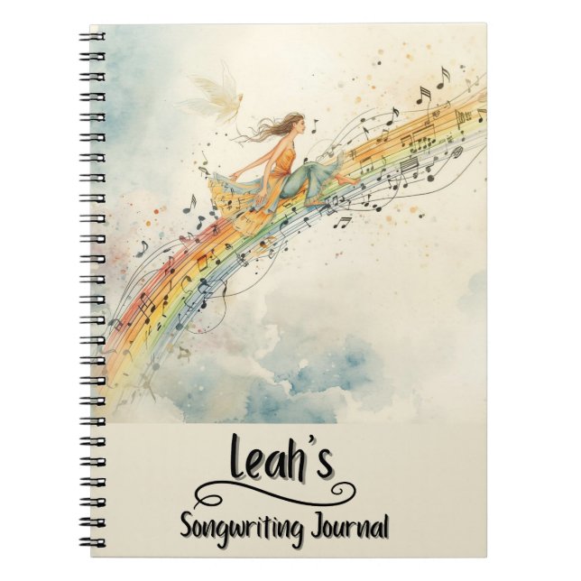 Journal de composition de chansons personnalisé, r (Devant)