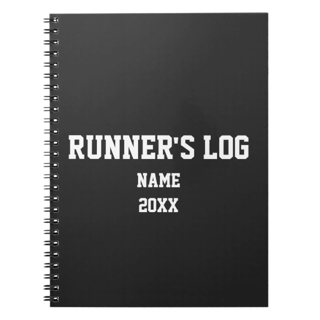 Journal de course personnalisé Athlète de course à (Devant)