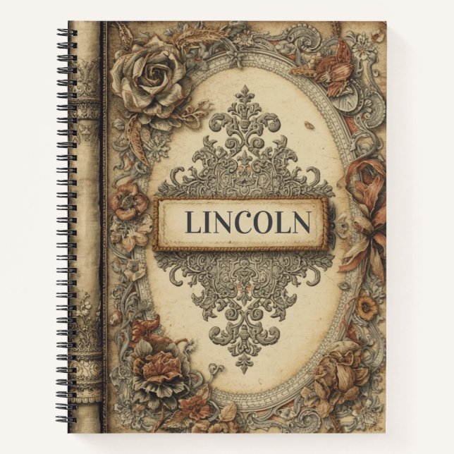 Journal de couverture du livre antique personnalis (Devant)