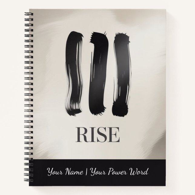 Journal de croissance personnelle Rise avec art mi (Devant)