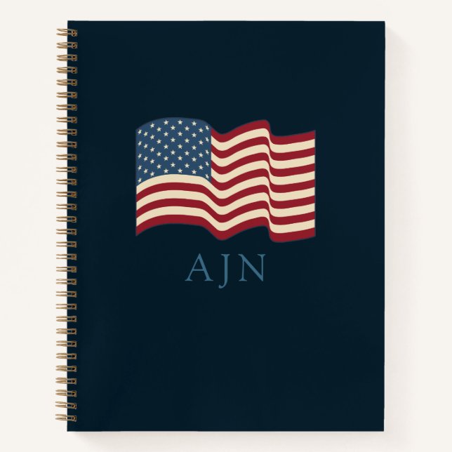 Journal de croquis patriotique avec monogramme  (Devant)