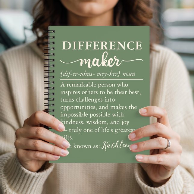 Journal de Définition Personnalisé pour les Mentor (Teacher thank you notebook, birthday custom journal gift for Coworker, mentors or leaders)