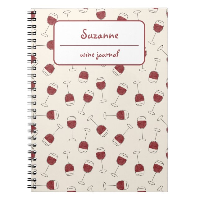 Journal de dégustation en verre de vin rouge Carne (Devant)