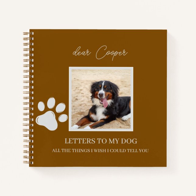 Journal de deuil pour chien mémorial perte de l'an (Devant)