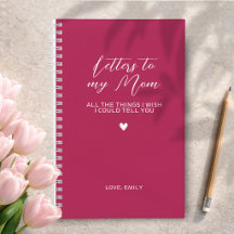 Journal de deuil rose foncé pour la perte de la mè