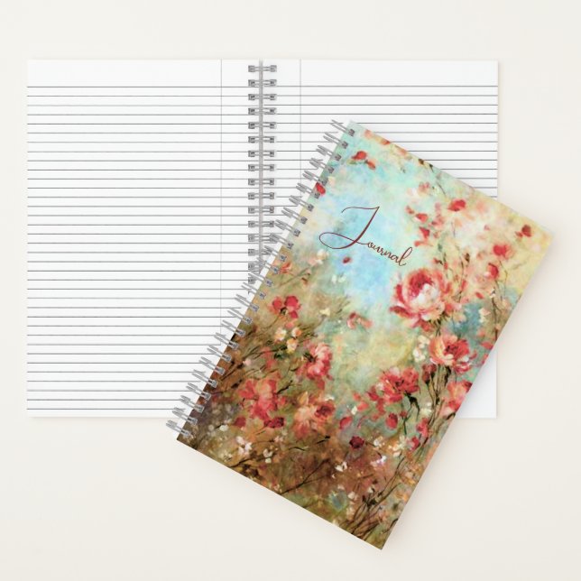 Journal de fleurs aquarelles roses (À l'intérieur)