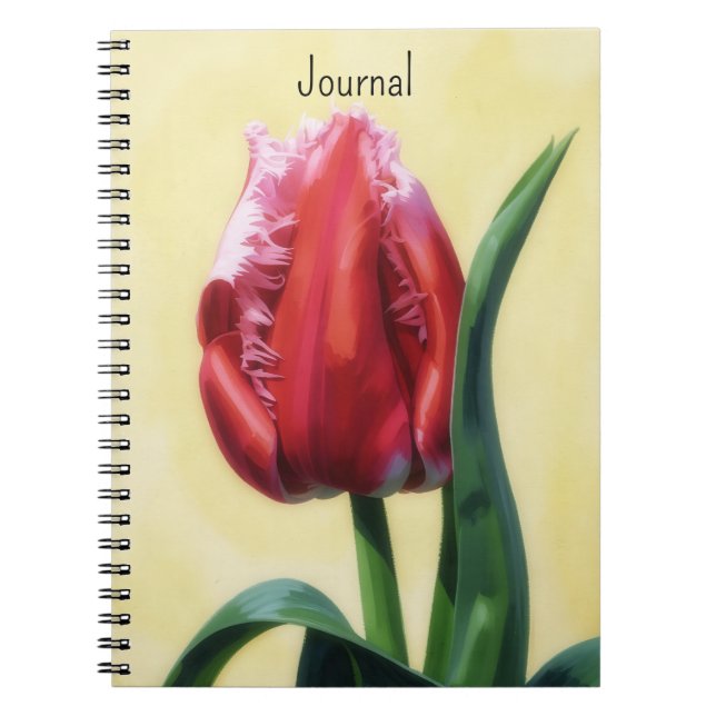 Journal de fleurs d'art de tulipe Personnalisé (Devant)