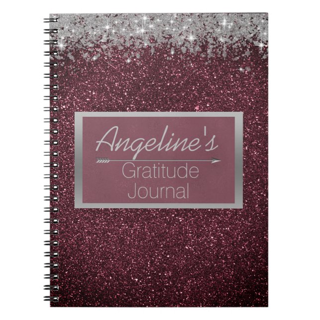 Journal de Glittery Lavender Silver Gratitude (Devant)