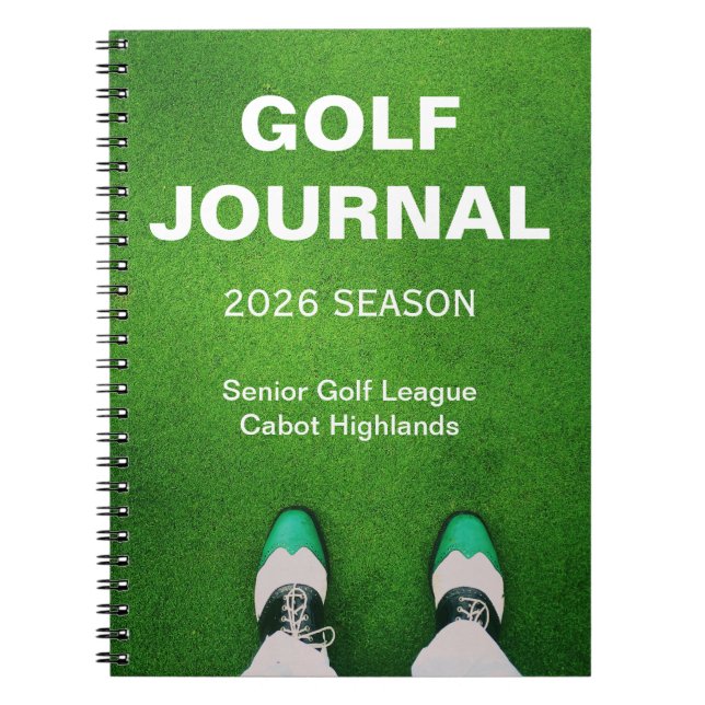 Journal de golf personnalisé pour golfeur (Devant)