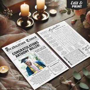 Journal de graduation personnalisé Carte de gradua