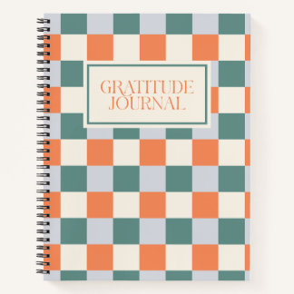 Journal de gratitude à carreaux d'automne