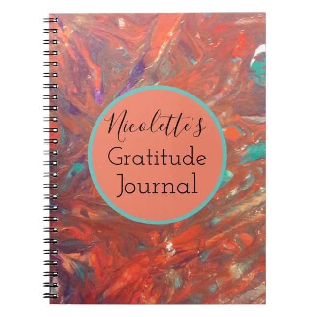 Journal de Gratitude Abstraite Personnalisée (Devant)