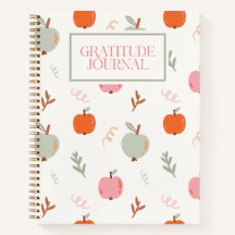 Journal de gratitude automnal préppy avec des pomm