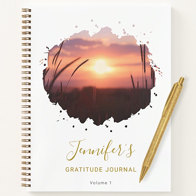 Journal de gratitude chic personnalisé avec photo  (Créateur téléchargé)