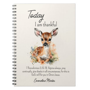Journal de gratitude chrétien Verset biblique Faon