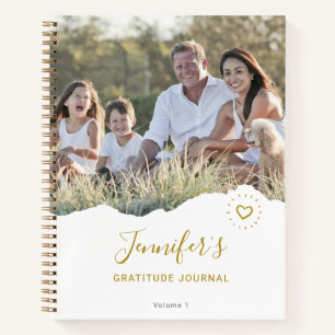 Journal de gratitude de photo déchirée de cœur per