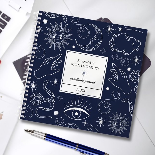 Journal de gratitude du mysticisme céleste motivat (Créateur téléchargé)