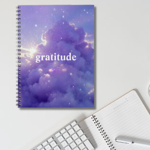 Journal de Gratitude esthétique violette nuageuse