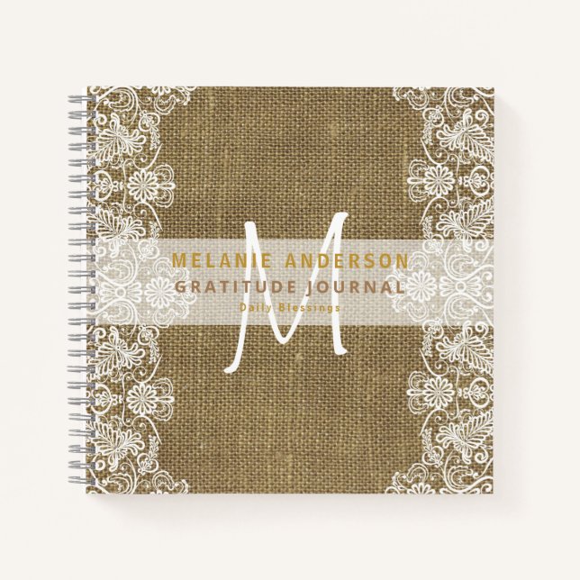 Journal de gratitude et de reconnaissance en toile (Devant)