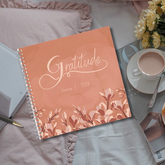 Journal de gratitude floral en terre cuite (Créateur téléchargé)