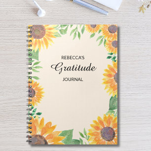 Journal de Gratitude Florale Personnalisé