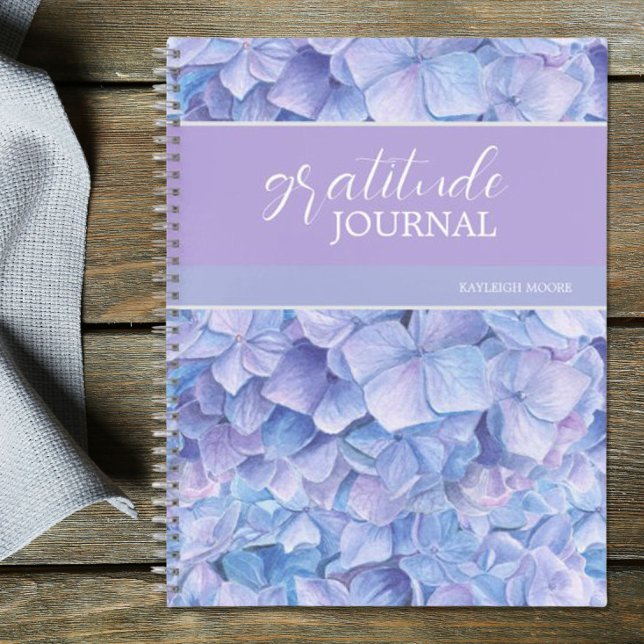 Journal de gratitude Hortensia Bleu (Créateur téléchargé)
