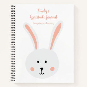 Journal de gratitude Lapin Blanc Mignon Rose