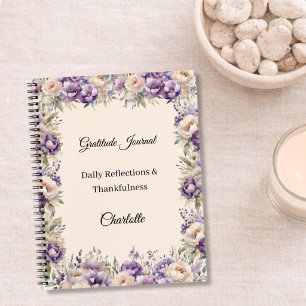 Journal de gratitude lavande fleurs de champagne