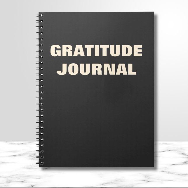Journal de gratitude noire citation motivationnell (Gratitude journal Motivational Quote Notebook
)