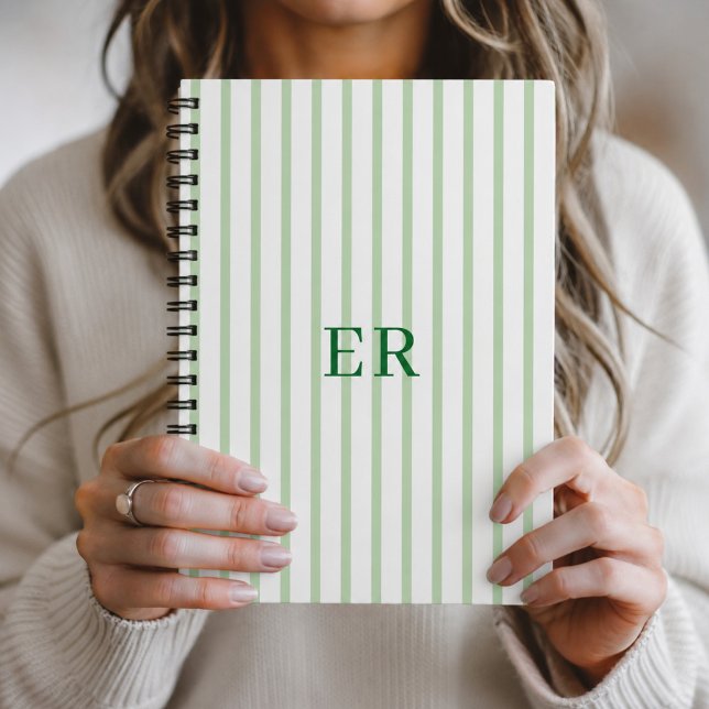 Journal de gratitude personnalisé à rayures (Créateur téléchargé)