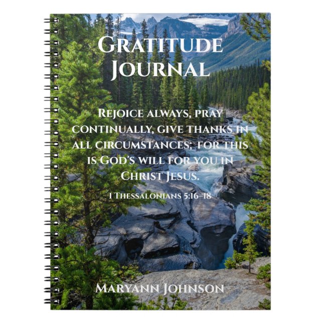 Journal de Gratitude personnalisé avec forêt (Devant)