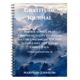 Journal de Gratitude personnalisé avec montagnes