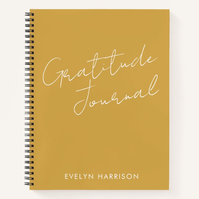 Journal de gratitude personnalisé avec nom couleur (Devant)