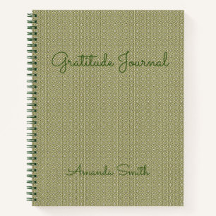 Journal de Gratitude personnalisé, Carnet vert