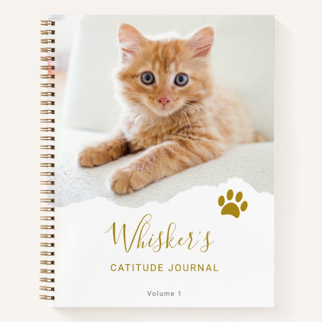 Journal de gratitude personnalisé chic avec photo  (Devant)