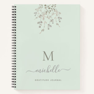 Journal de gratitude personnalisé de sauge botaniq