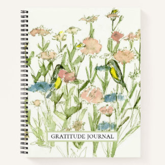 Journal de gratitude personnalisé Oiseau Pinsons F