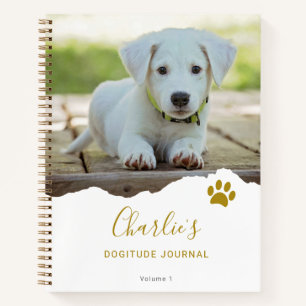 Journal de gratitude personnalisé pour chien avec 
