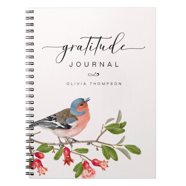 Journal de gratitude personnalisé rose pour les am (Devant)